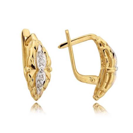 Kolczyki złote z cyrkoniami N24K