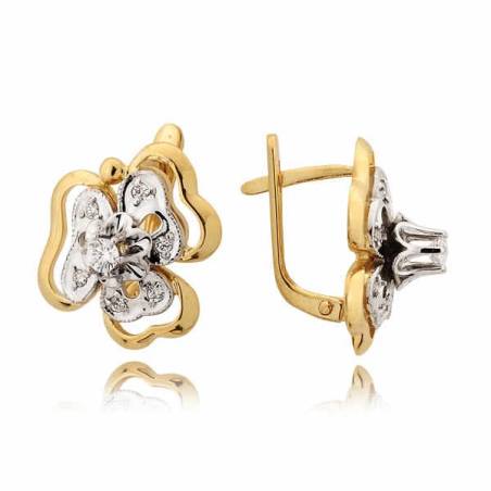 Kolczyki złote z cyrkoniami N78K