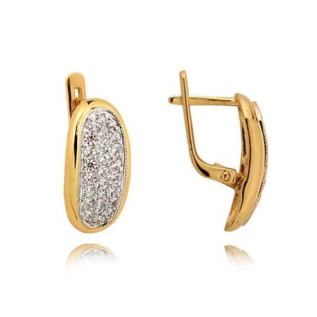 Kolczyki złote z cyrkoniami N87K