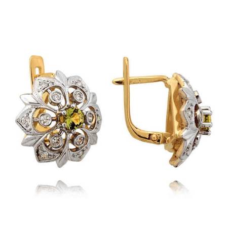 Kolczyki złote z cyrkoniami N101K