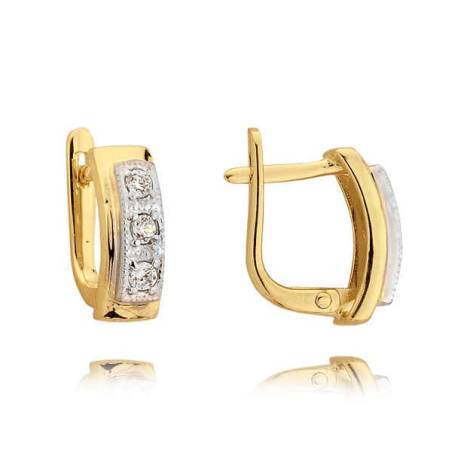 Kolczyki złote z cyrkoniami N154K