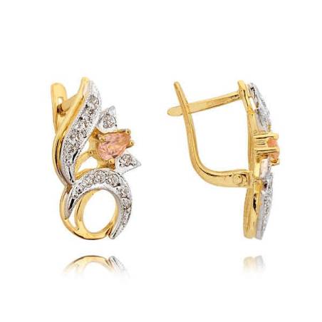 Kolczyki złote z cyrkoniami N200K