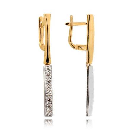 Kolczyki złote z cyrkoniami N231K