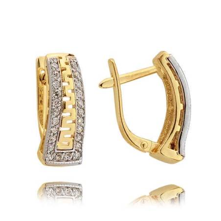 Kolczyki złote z cyrkoniami N307K