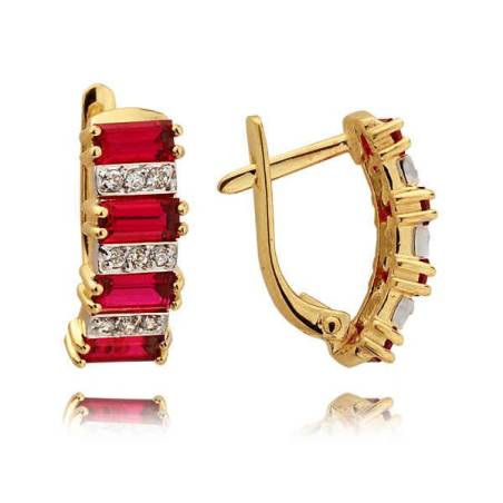 Kolczyki złote z cyrkoniami N317K