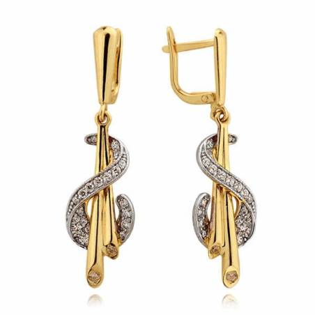 Kolczyki złote z cyrkoniami N321K