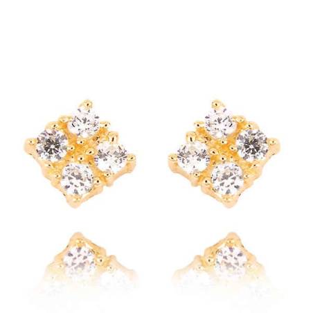 Kolczyki złote z cyrkoniami K88