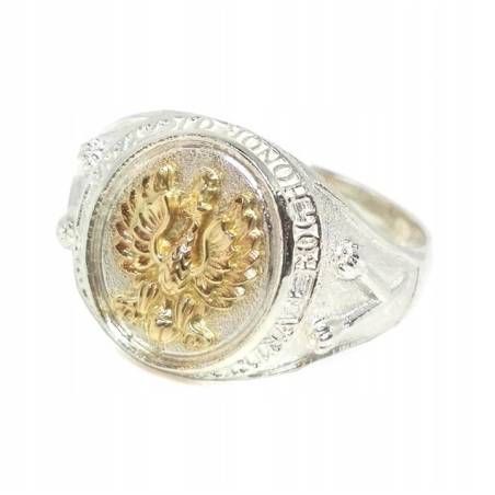 Sygnet patriotyczny ze złotym orłem w koronie