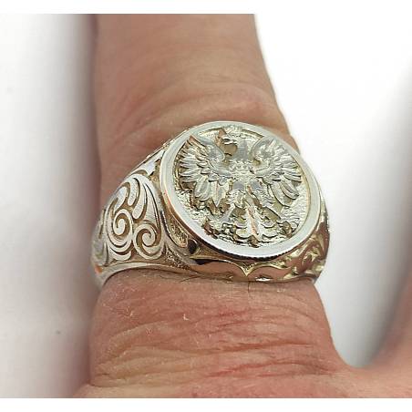 Sygnet patriotyczny orzeł w koronie