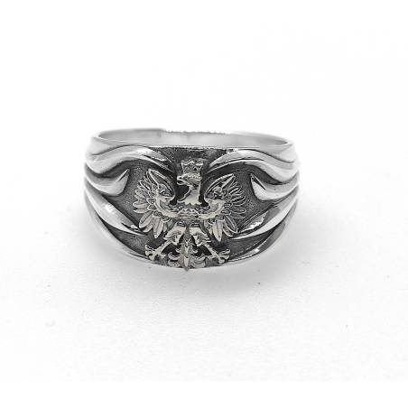 Sygnet z orlem, patriotyczny sygnet męski