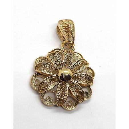 Złoty wisiorek filigranowy,wzór WF2