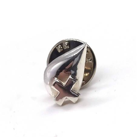 Kropla krwi-wpinka srebrna