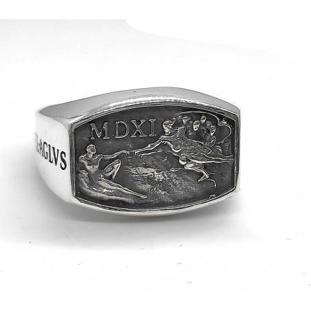 Srebrny sygnet Stworzenia Adama,THE CREATION OF ADAM