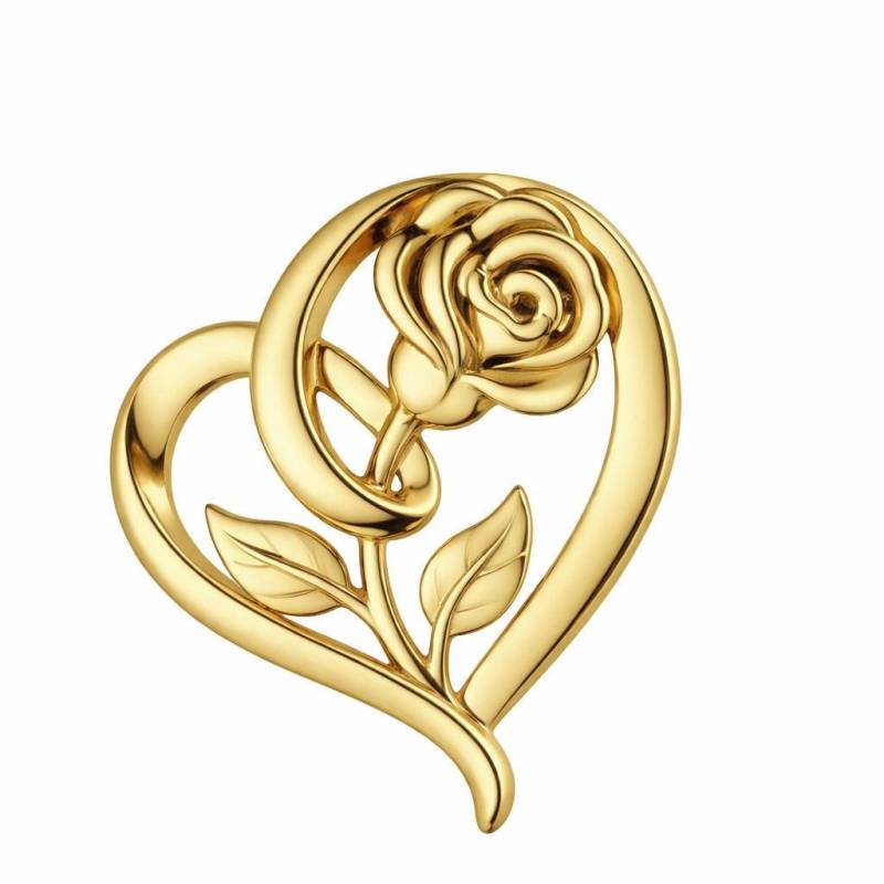 Wisiorek serduszko z róża.