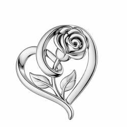 Wisiorek serduszko z róża.