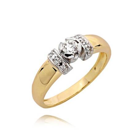 Pierścionek z brylantami ,0,21ct