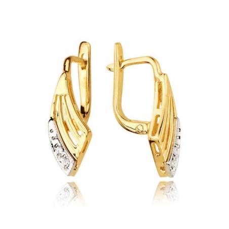 Kolczyki złote z cyrkoniami KB28